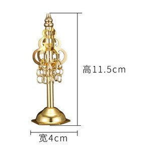 电金锡杖禅杖汽车摆件办公室家居A吉祥物摆件6股锡杖地藏法杖包邮