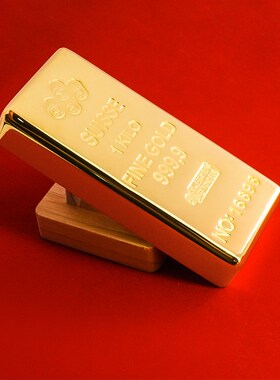 仿真金条金d砖铜镀金瑞士庞博外贸金块银行金店展示样品道具礼品