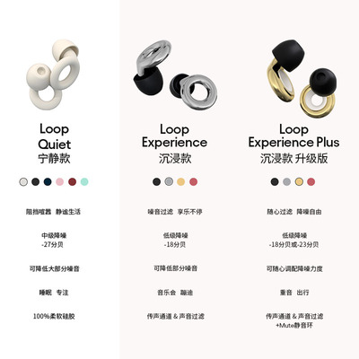Loop降噪耳塞宁静款隔音耳塞降噪宿舍睡L觉防吵神器耳塞学习静专