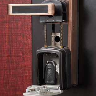 挂锁钥匙盒密码锁家用民宿免安z装猫眼锁防盗门盒子装修钥匙密码