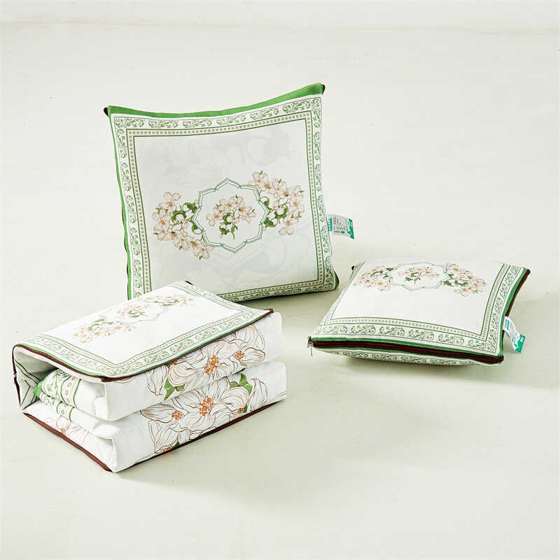 抱枕被子两用凉感针织二t合一汽车载枕头被办公室午睡毯子靠枕车