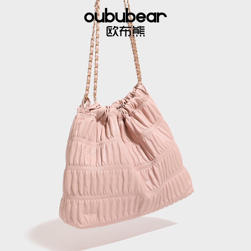 oububear/欧布熊链条菱格包包女2025新款包包单肩包百搭流浪包女