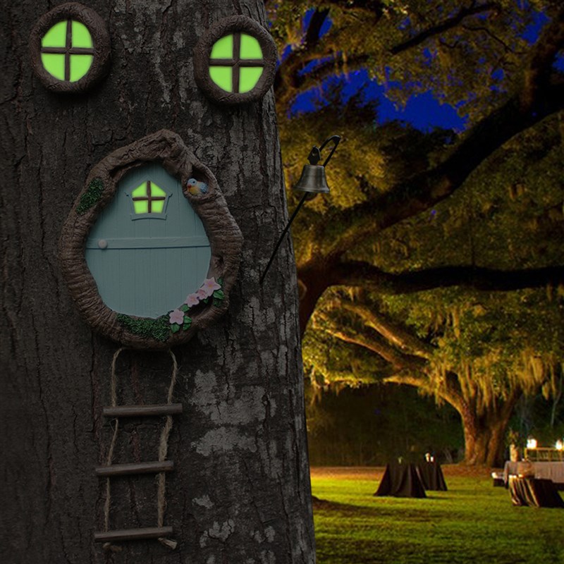 花园门窗挂件庭院花架树脂夜光门窗装饰品墙面栅栏W挂饰微景观摆