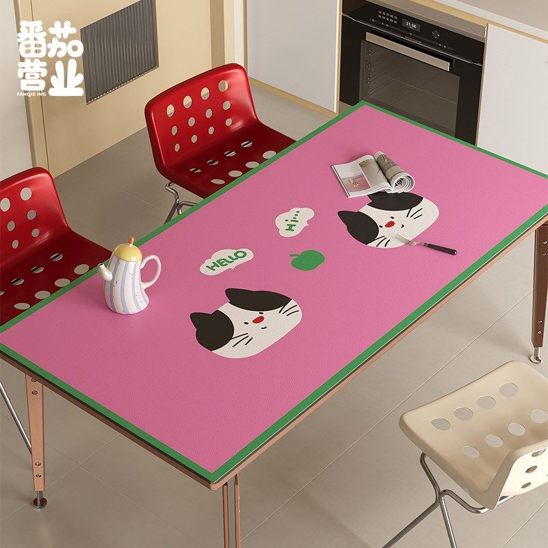 多巴胺家用餐桌垫卡通可爱皮革防水防油桌布餐垫S免洗可擦隔热垫,居家布艺,桌布,淘宝优惠券,粉丝福利购,淘宝优惠卷