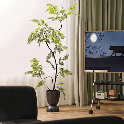 仿真绿植大型g密尔猴耳环盆栽摆件家居软装客厅卧室阳台假植物摆