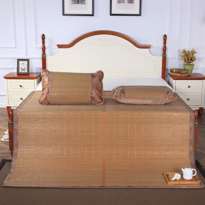 凉席竹席藤席夏季学生宿舍单人席 家用双人床1.5m1.8Y米可折叠竹