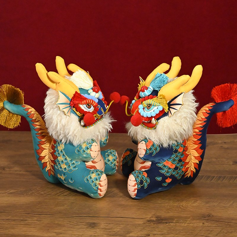 东方青龙手工龙刺绣DIYs材料包中国风立体布艺玩偶摆件龙年吉祥物