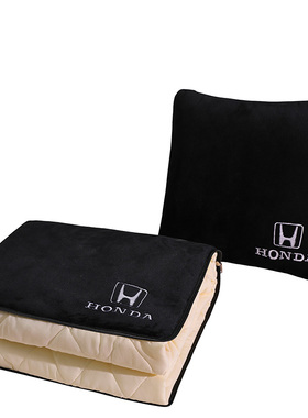 汽车抱枕被子保暖两用多功能车内抱枕个J性车里折叠被子靠枕垫冬