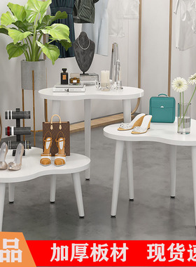 小桌子展示台花店橱窗花束拍照展示架不规则O流水台花架花瓶鲜花