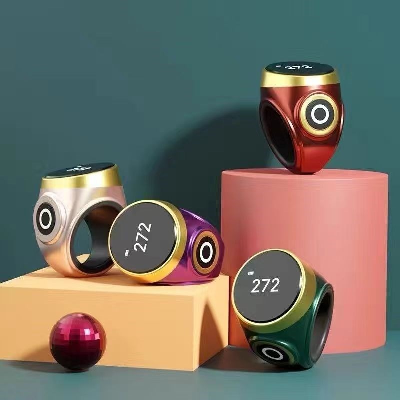 新型触摸计数器发光视觉手按环式充电智能M数字显示电子计数器防