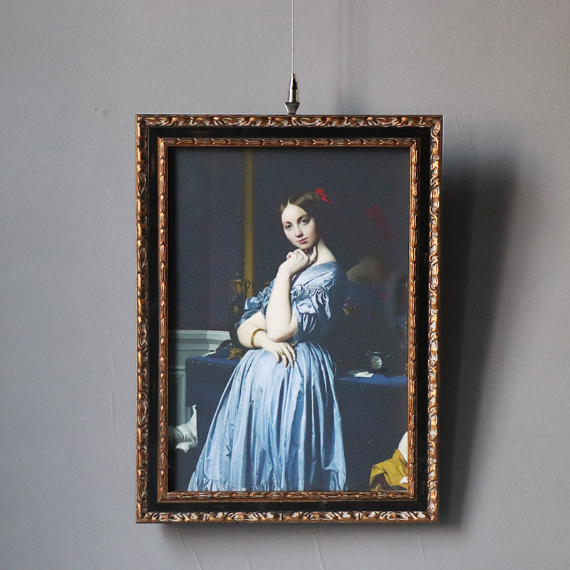 画框欧式复古e实木相框相架定做摆台挂墙照片墙框制作美式乡村画