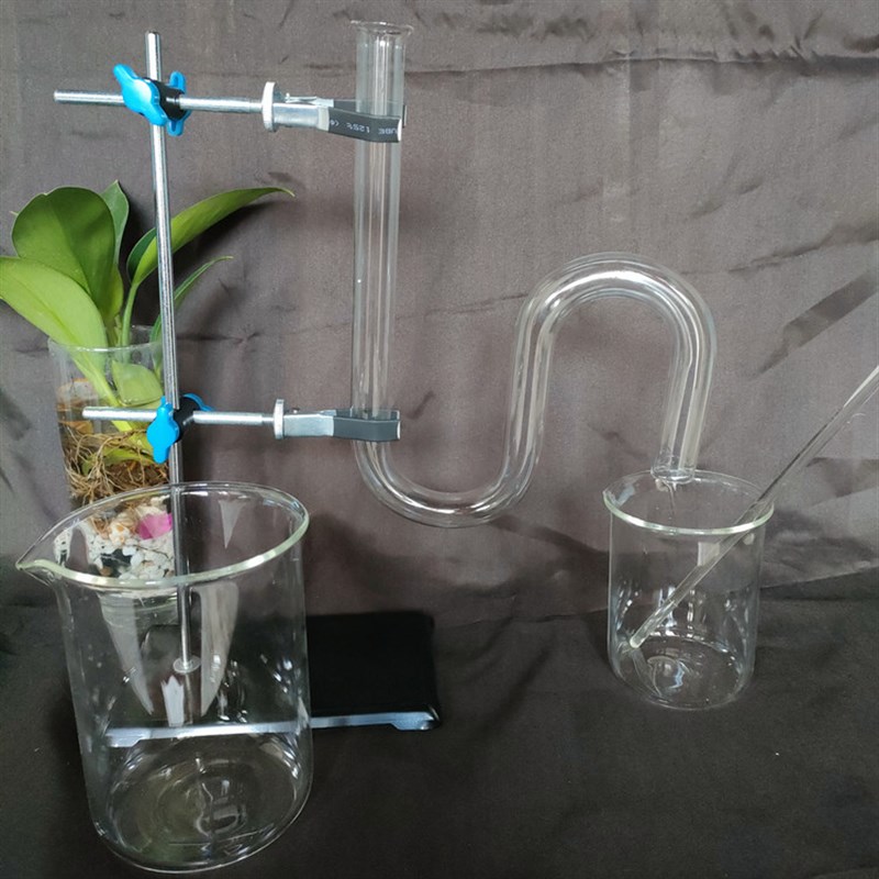 科学实验模拟下水道玻璃管S B玻璃管套装拍清洁剂疏通视频演示