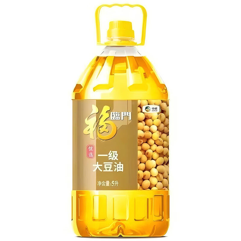 福临门优选一级大豆油5L/桶装转基因食用油摆地摊商用油中粮出品图片