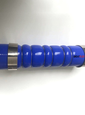 GREATFLEX蓝色波纹状空滤涡轮发动机进气水螺纹管改装CAC30工厂