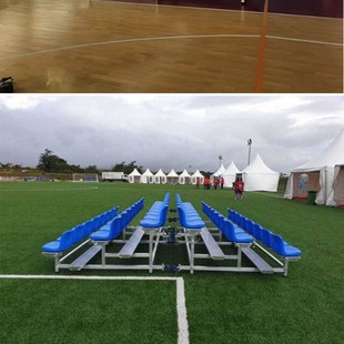 32座可伸缩终点裁判台终点计时台可移动式体育场田径场地看台座椅