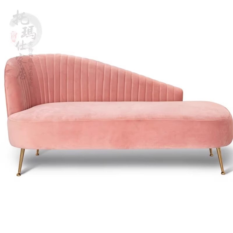 轻奢贵妃椅沙发美人榻懒人椅简约卧室单人布艺沙发阳台躺椅贵妇椅