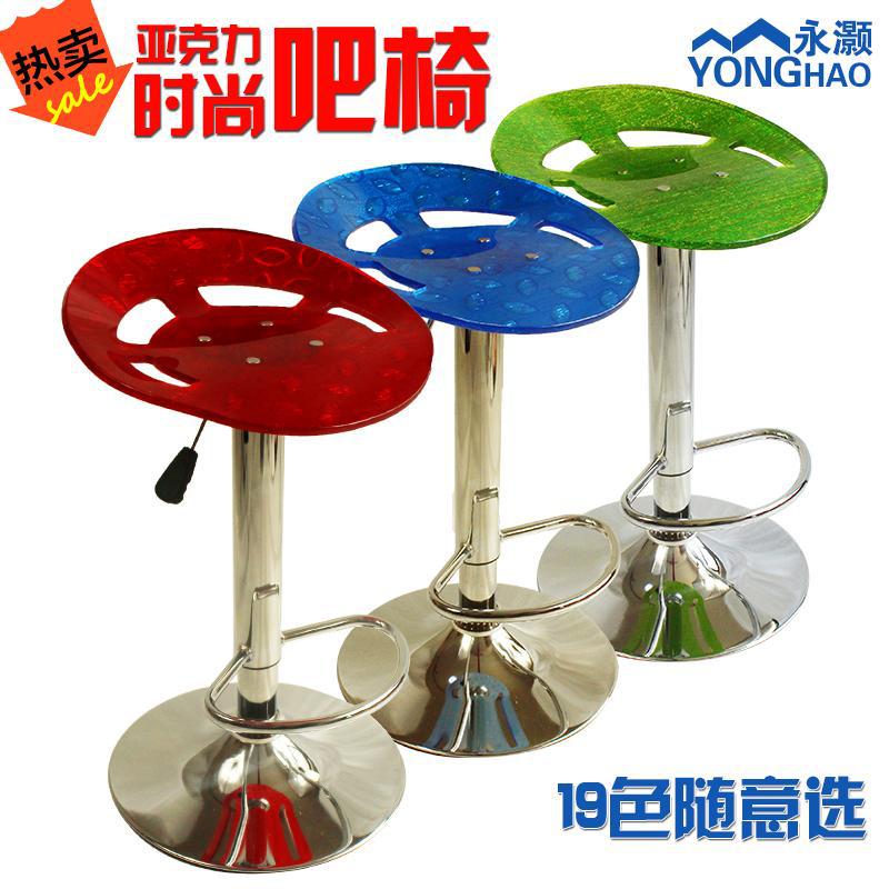 新款时尚透明亚克力升降旋转吧椅