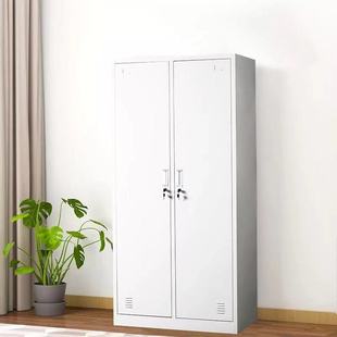 钢制更衣柜员工柜换衣柜铁皮柜带锁挂衣柜工厂二门衣柜宿舍储物柜