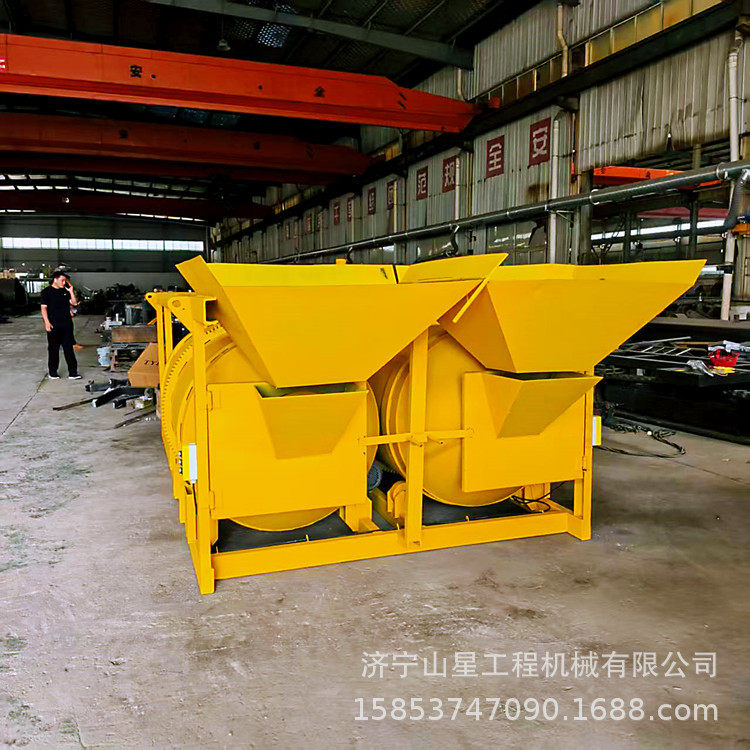 防滑齿圈式双罐沥青拌合机 公路庭院铺设柴油炒料罐 旧料加热设备