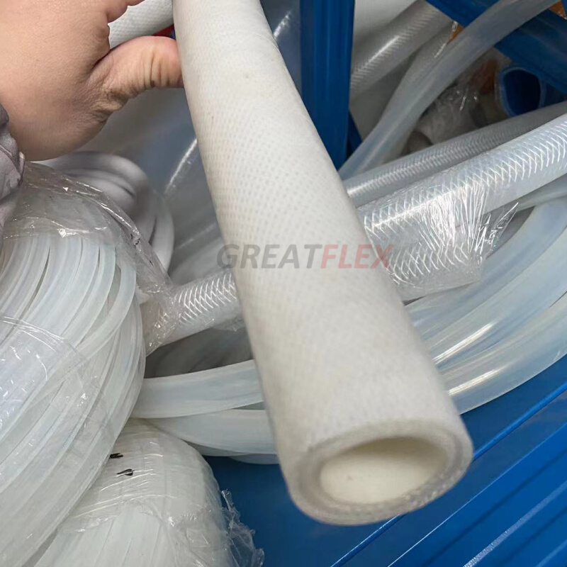 GREATFLEX白色衬四氟硅胶软管 耐高温化工管FV30厂家