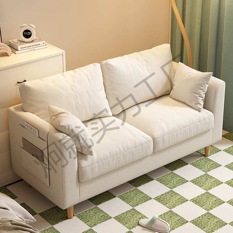 沙发小户型北欧简约现代卧室出租房简易网红双人三人客厅布艺沙发