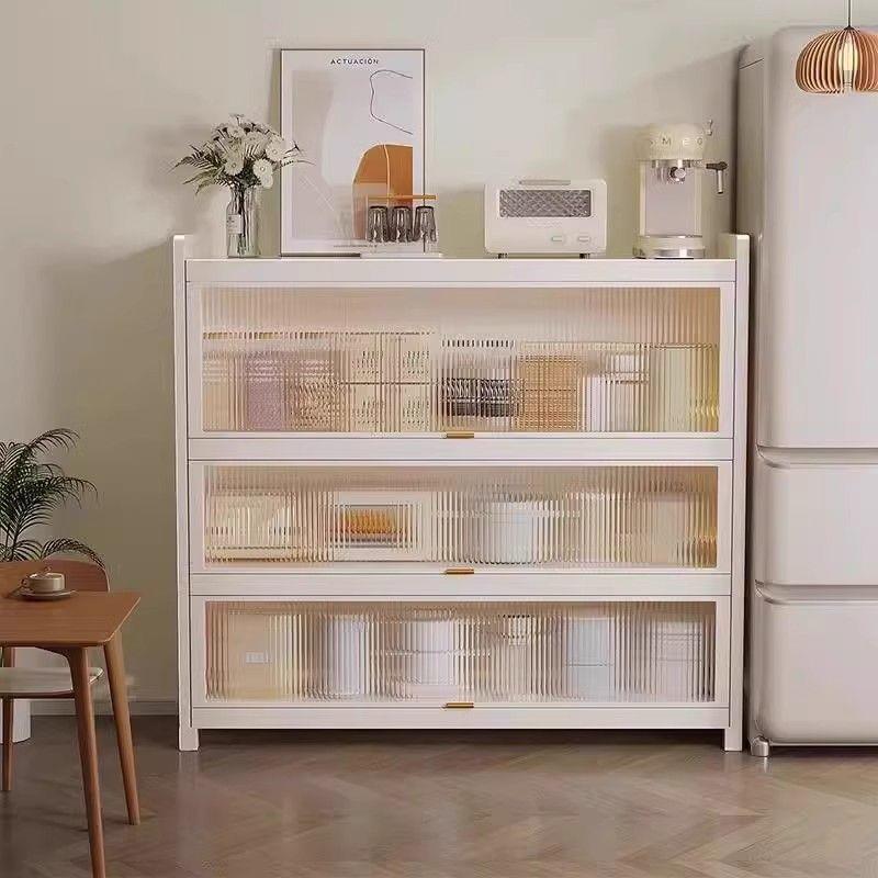 餐边柜靠墙一体喂养台茶水柜厨房橱柜铁皮柜置物架阳台储物柜直发