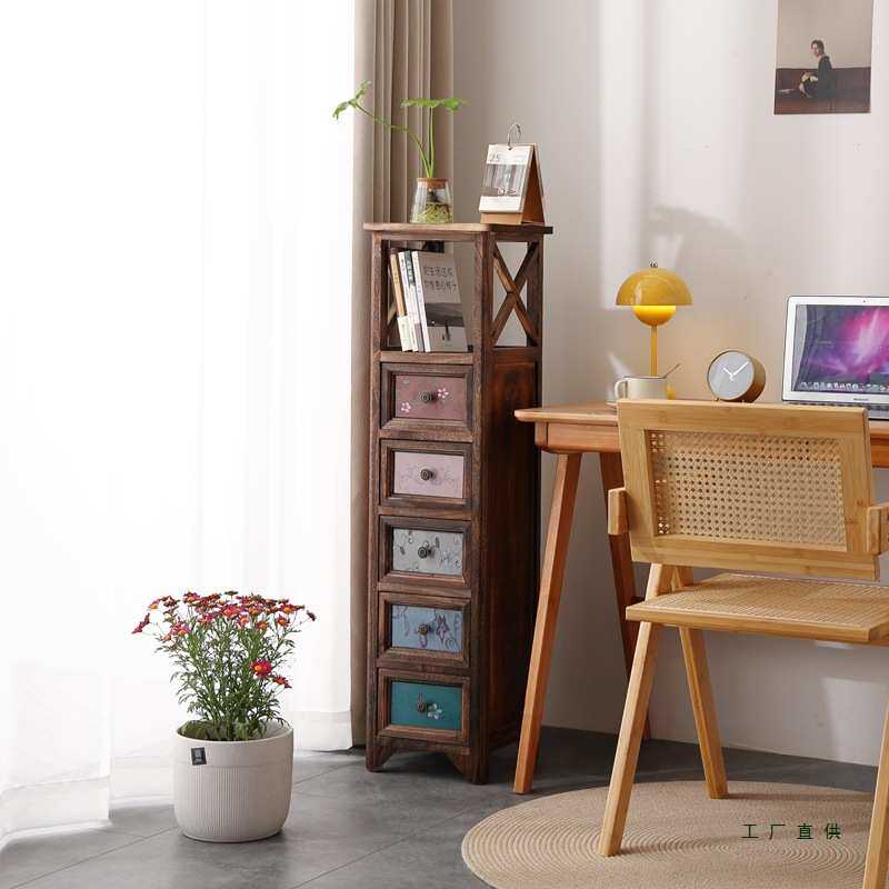 夹缝小斗柜厨房冰箱30cm客厅浴室窄柜卫生间抽屉式彩色收纳柜整装