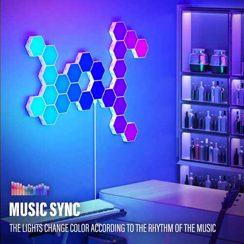 RGB Bluetooth LED Hexagon Light Indoor Wall Light APP Remote