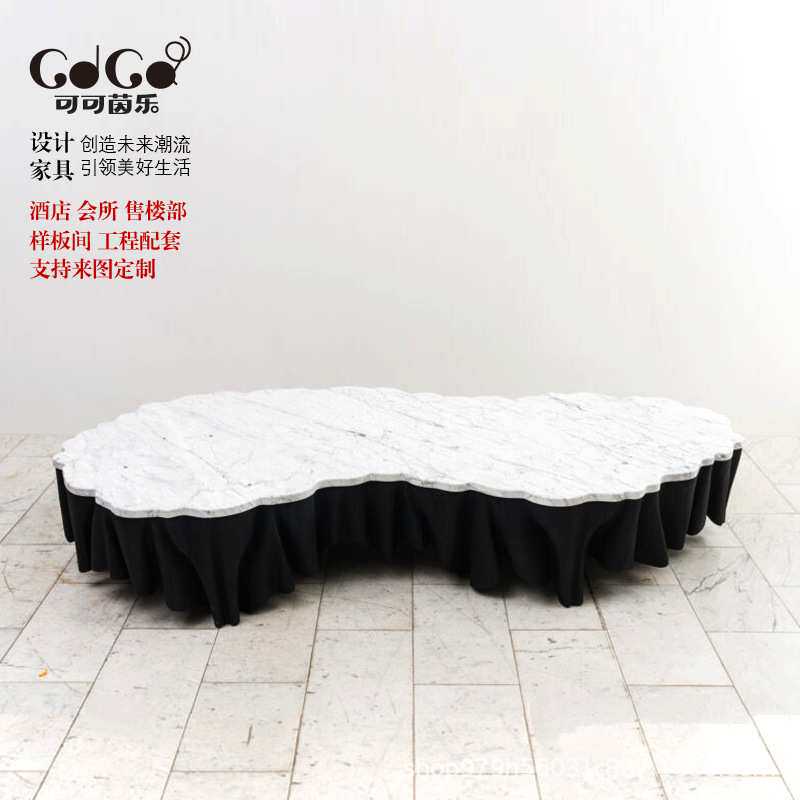 天然大理石别墅客厅异型树脂意式轻奢创意设计师高档组合茶几酒店