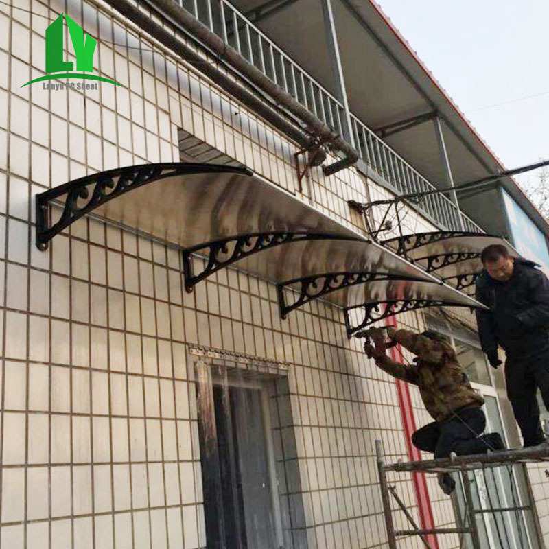 铝合金露台遮阳雨棚 pc耐力板阳台楼顶防雨阳棚 别墅庭院停车棚