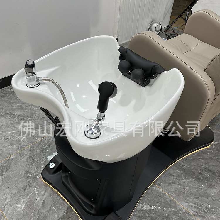 轻奢简约电动洗头床美发店发廊全躺洗头床理发店冲头床升降冲水床