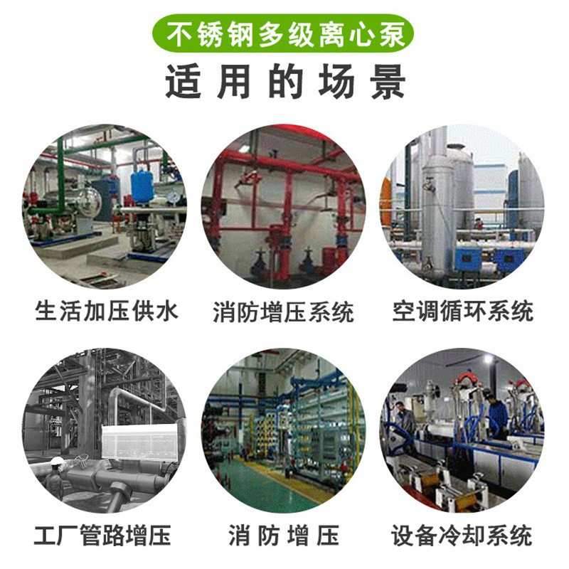 家用CHL小型卧式不锈钢多级泵 三相380V自来水管道增压泵循环水泵