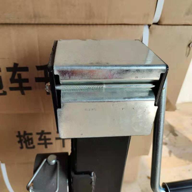 手摇拖车千斤顶拖挂房车驻车支腿半挂车支腿游艇平板支架5吨方管