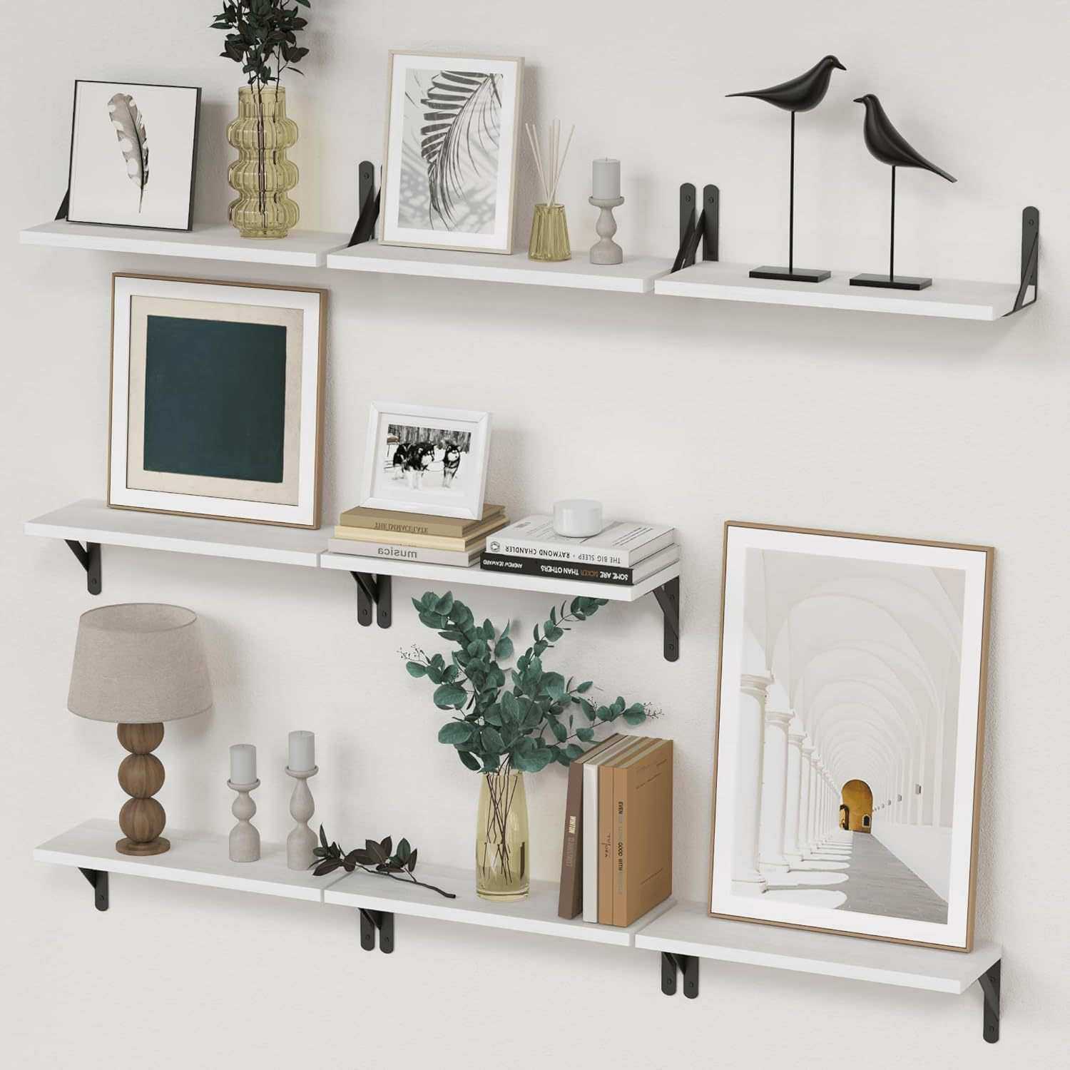 墙上置物架壁挂式毛巾架木质浴室收纳架客厅墙上置物架挂壁式