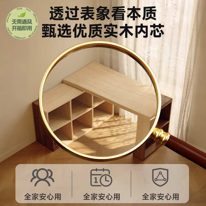 实木书桌2025新款女生卧室转角梳妆台斗柜一体家用双人L型电脑桌