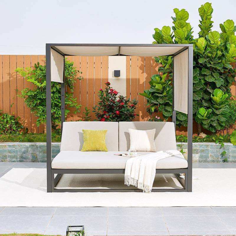 户外躺床室外庭院酒店别墅度民宿假村海景房花园全铝合金懒人躺床