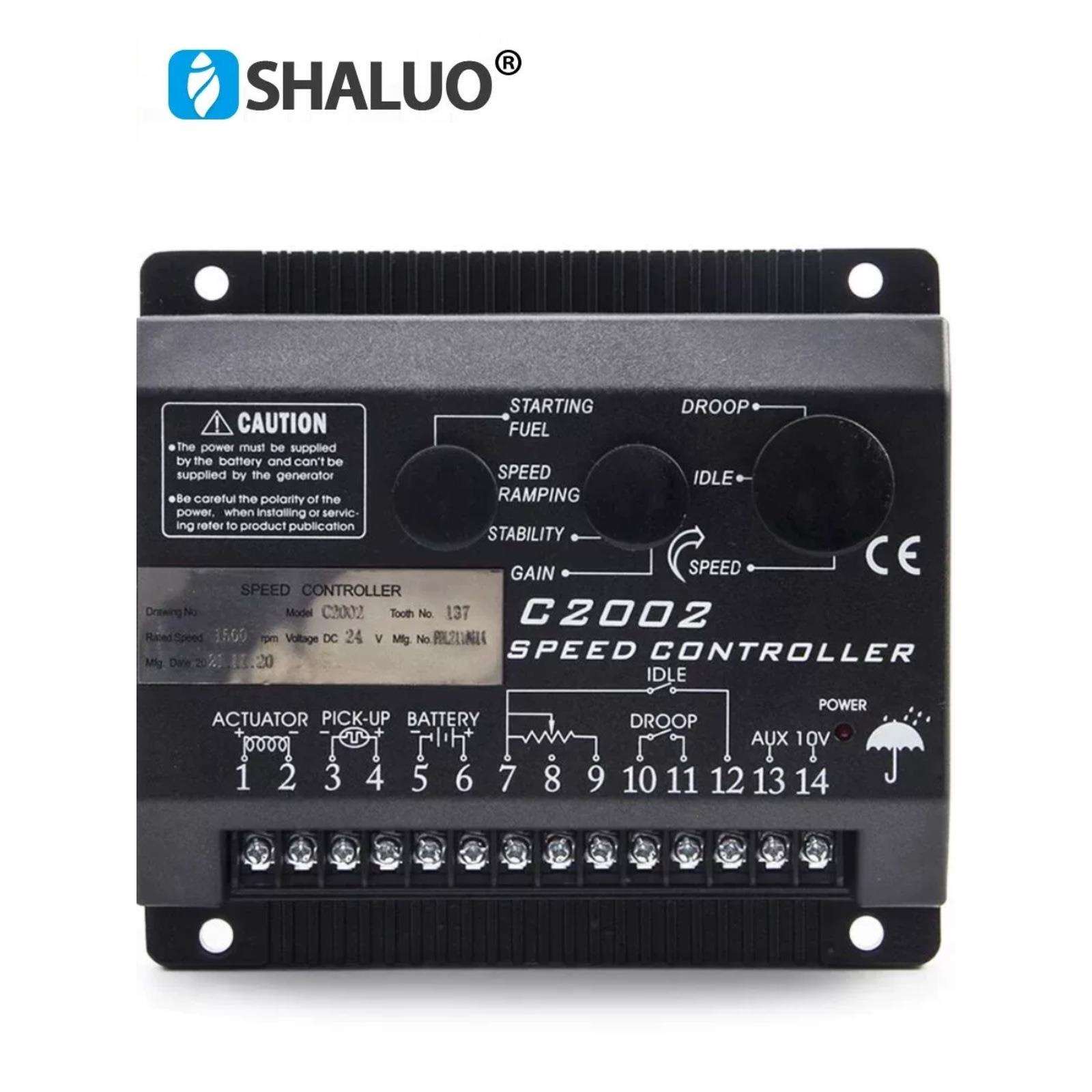 柴油发电机组调速控制器C2002电调板速度控制板英文面板C2003调速