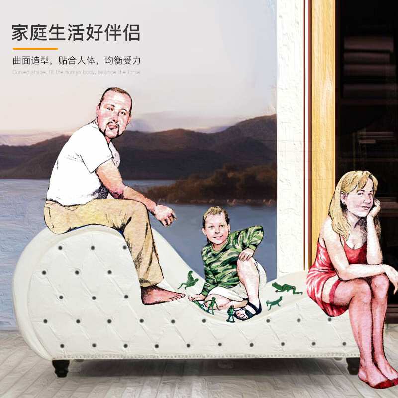欧式拉扣轻奢贵妃塌美人太妃椅房间懒人贵妃躺椅卧室单人贵妃沙发
