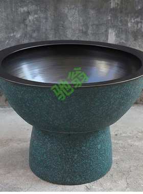 yut景德镇陶瓷盆落地立柱鱼缸特大号金鱼缸睡莲碗莲荷花盆锦鲤庭