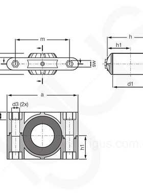 igus基座轴承轴承座KSTM-GT-GT轴承底座igubal易格斯进口