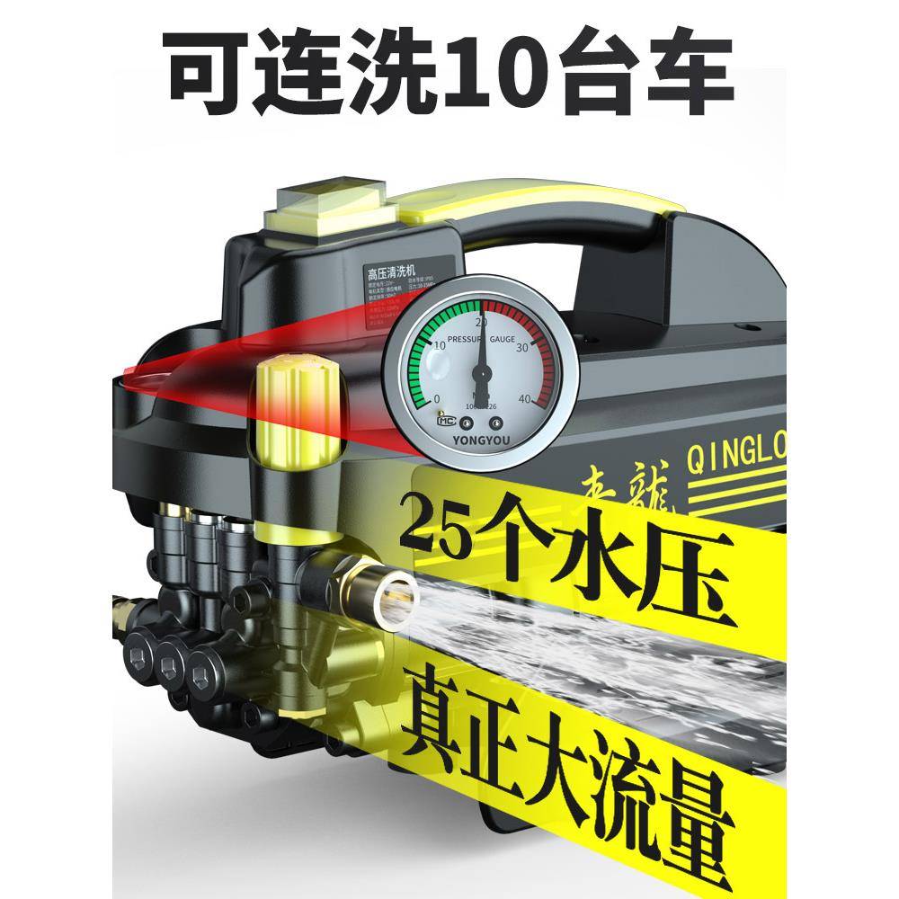 强力高压水泵洗车机家用220v刷车商用神器便携式水枪清洗机