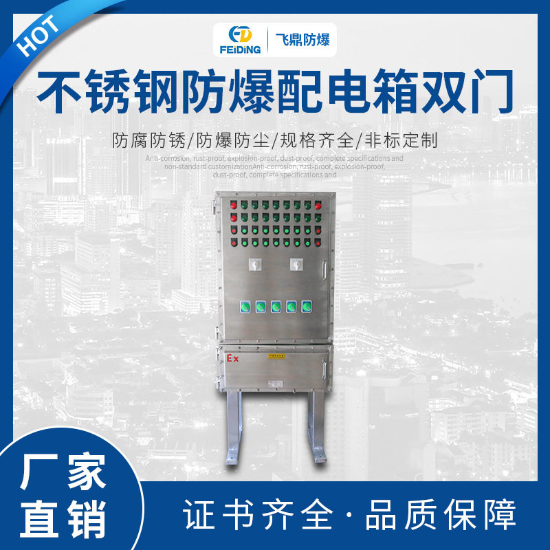 飞鼎 防爆照明动力配电箱 不锈钢防爆配电箱双门 照明动力配电柜