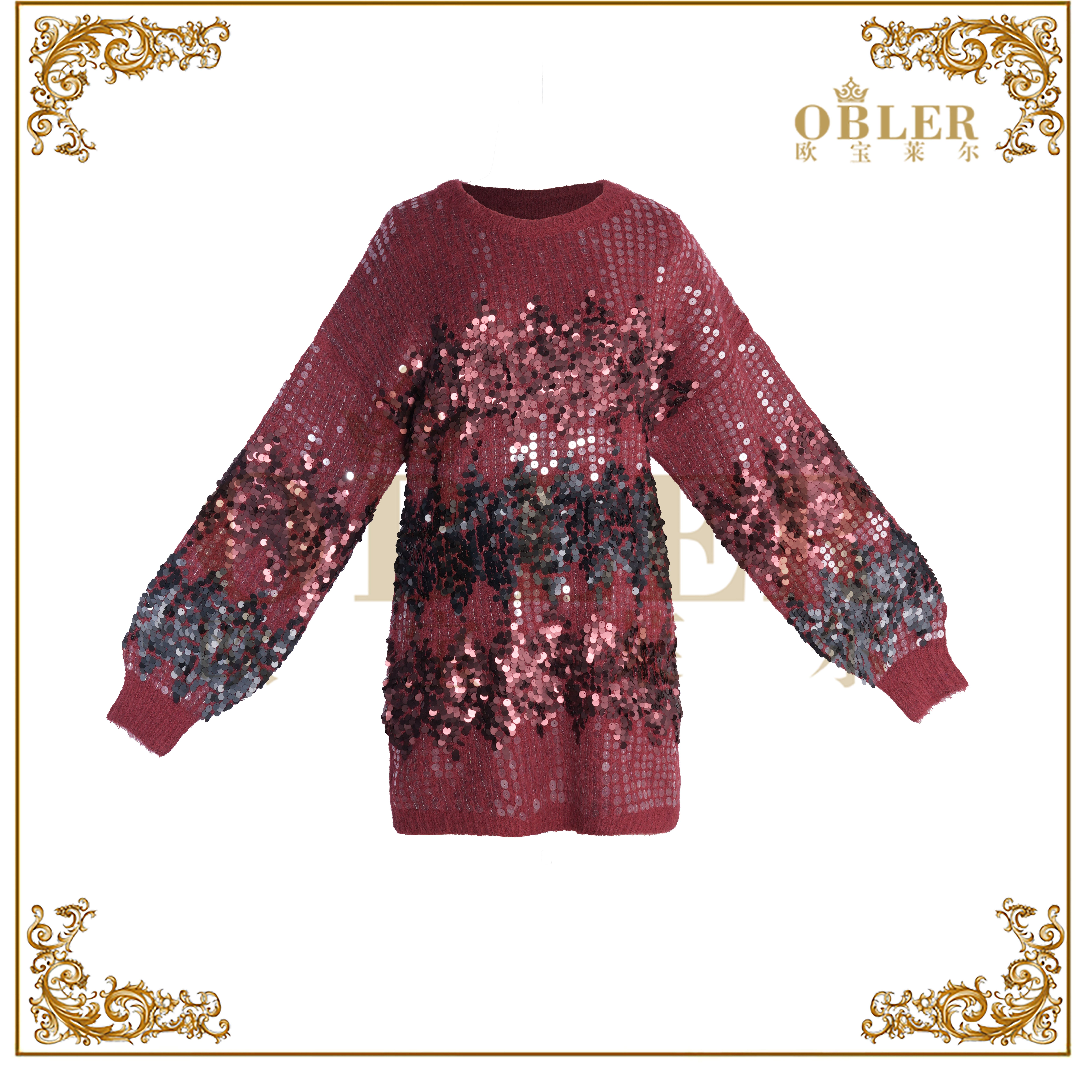 【欧宝莱尔】新款气质时尚轻奢女装毛衣305-A-251122