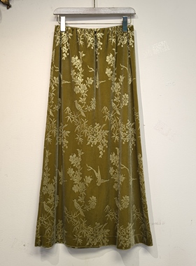 【欧宝莱尔】新款气质时尚轻奢优雅女装半身裙308-23350黄