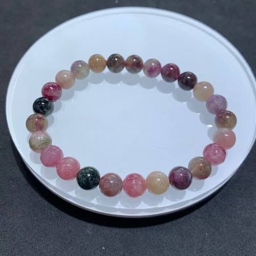 天然碧玺手串散珠子diy饰品配件手工编织手链项链、百搭女款时尚