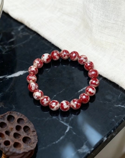 天然南红奶盖手串时尚女款男款单圈礼物保真南红玛瑙保山南红正品
