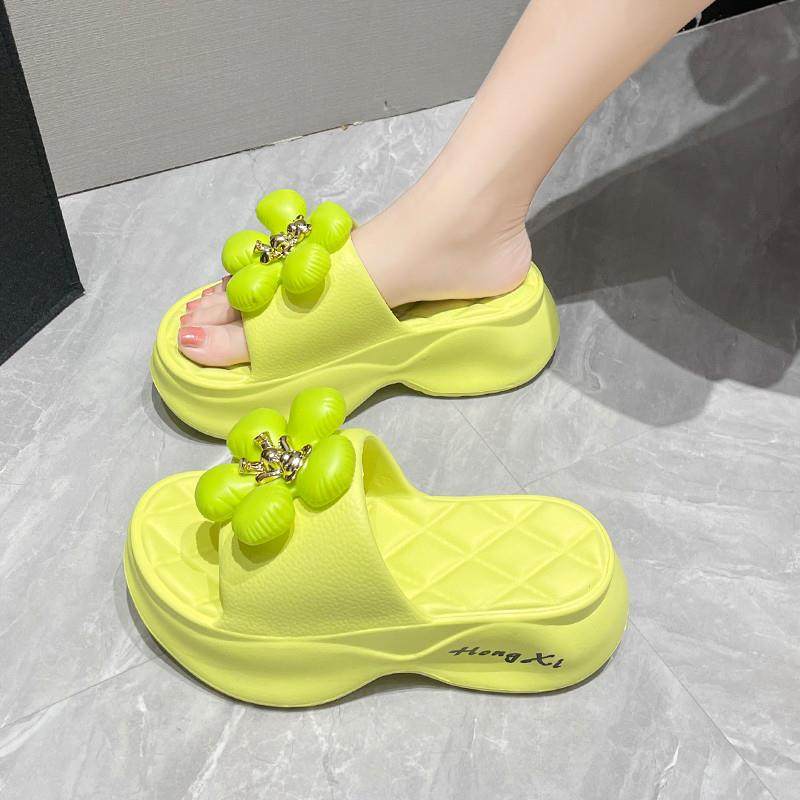 厚底凉拖鞋女外穿防滑防臭2024新款夏季时尚百搭花朵拖鞋女士,居家布艺,居家凉拖/凉鞋,淘宝优惠券,粉丝福利购,淘宝优惠卷