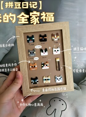 我的世界猫咪图鉴拼豆相框