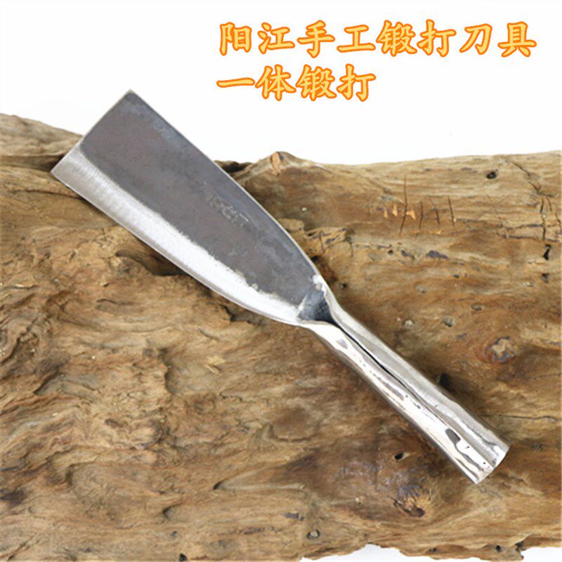 镰刀阳江纯手工锻打弹簧钢农用镰刀 落柴刀割草修枝刀 蔑竹刀
