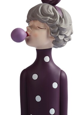 泡泡女孩摆件轻奢家居客厅电视柜儿童房装饰品结婚送新人生日礼物